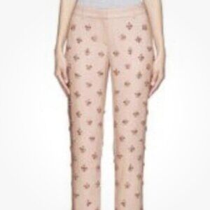 J CREW CAFE CAPRI BEADED EMBELLISHMENT SIZE 8 NWT COLOR BISCUIT